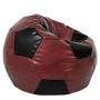 Fotoliu puf Mega Ball - imitatie piele - bordo/negru Fotoliu puf Mega Ball - imitatie piele - bordo/negru