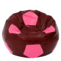 Fotoliu puf Mega Ball - imitatie piele - bordo/roz Fotoliu puf Mega Ball - imitatie piele - bordo/roz