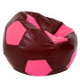 Fotoliu puf Mega Ball - imitatie piele - bordo/roz Fotoliu puf Mega Ball - imitatie piele - bordo/roz