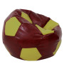 Fotoliu puf Mega Ball - imitatie piele - bordo/verde Fotoliu puf Mega Ball - imitatie piele - bordo/verde