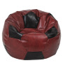 Fotoliu puf Mega Ball - imitatie piele - bordo/wenge Fotoliu puf Mega Ball - imitatie piele - bordo/wenge