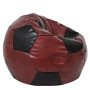 Fotoliu puf Mega Ball - imitatie piele - bordo/wenge Fotoliu puf Mega Ball - imitatie piele - bordo/wenge