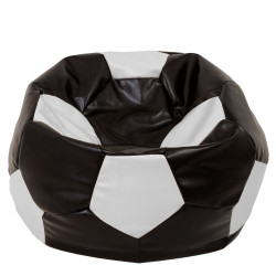 Fotoliu puf Mega Ball - imitatie piele - wenge/alb Fotoliu puf Mega Ball - imitatie piele - wenge/alb