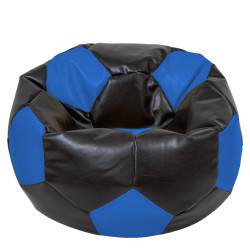 Fotoliu puf Mega Ball - imitatie piele - wenge/albastru Fotoliu puf Mega Ball - imitatie piele - wenge/albastru
