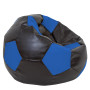 Fotoliu puf Mega Ball - imitatie piele - wenge/albastru Fotoliu puf Mega Ball - imitatie piele - wenge/albastru