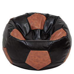 Fotoliu puf Mega Ball - imitatie piele - wenge/coniac Fotoliu puf Mega Ball - imitatie piele - wenge/coniac