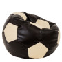 Fotoliu puf Mega Ball - imitatie piele - wenge/crem Fotoliu puf Mega Ball - imitatie piele - wenge/crem