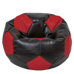 Fotoliu puf Mega Ball - imitatie piele - wenge/rosu Fotoliu puf Mega Ball - imitatie piele - wenge/rosu