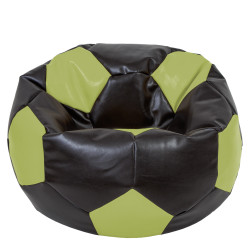 Fotoliu puf Mega Ball - imitatie piele - wenge/verde Fotoliu puf Mega Ball - imitatie piele - wenge/verde