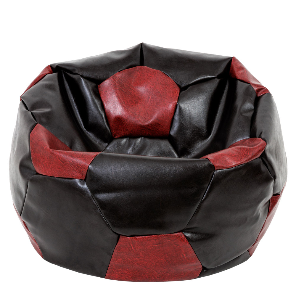 Fotoliu puf Mega Ball - imitatie piele - wenge/bordo Fotoliu puf Mega Ball - imitatie piele - wenge/bordo