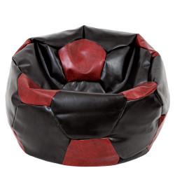 Fotoliu puf Mega Ball - imitatie piele - wenge/bordo Fotoliu puf Mega Ball - imitatie piele - wenge/bordo