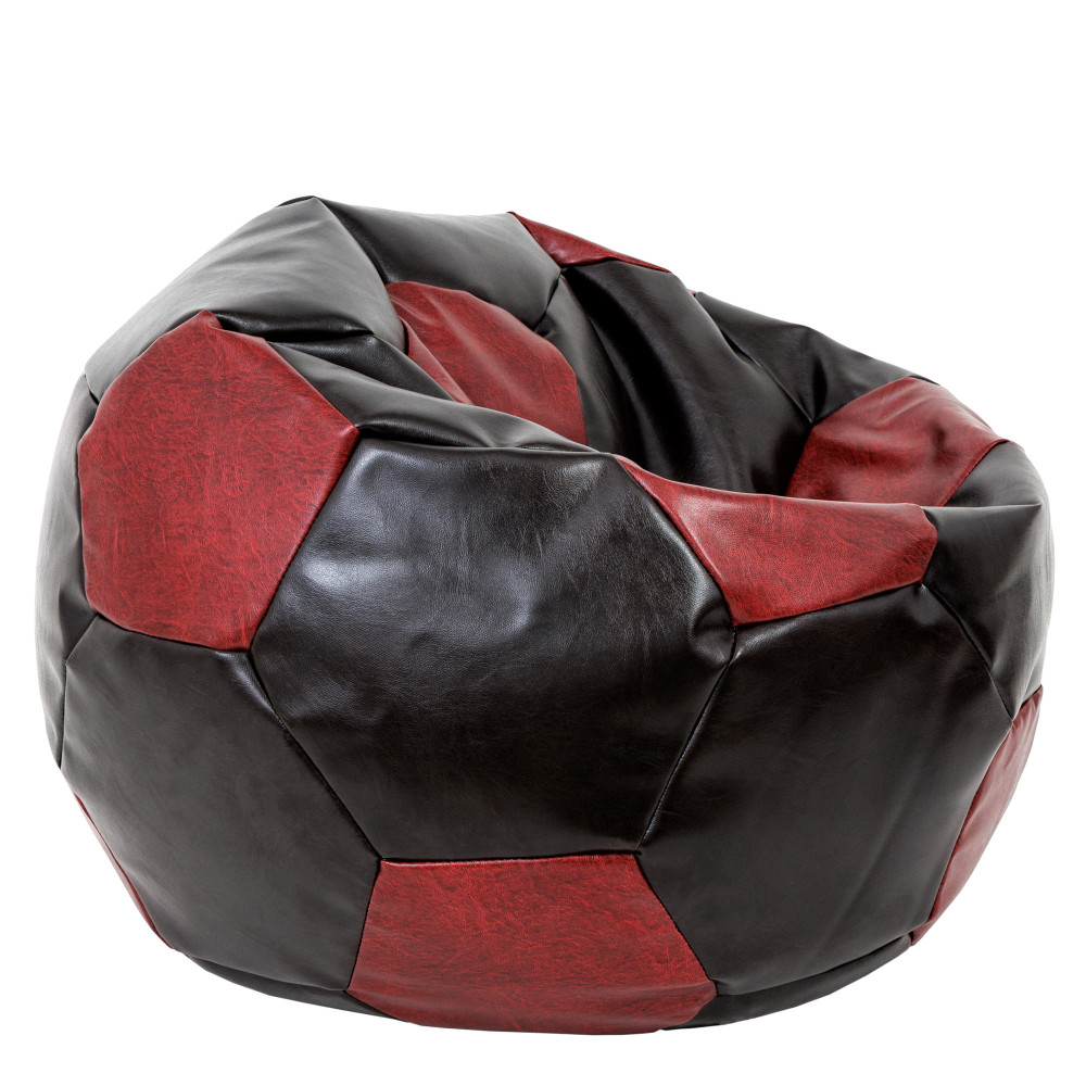 Fotoliu puf Mega Ball - imitatie piele - wenge/bordo Fotoliu puf Mega Ball - imitatie piele - wenge/bordo