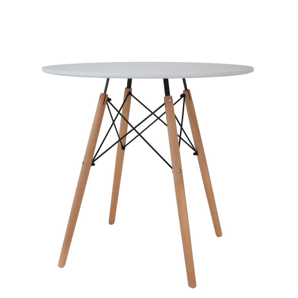 Masa living Eliza - diametru 80 cm - blat alb Masa living Eliza - diametru 80 cm - blat alb