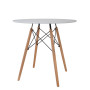 Masa living Eliza - diametru 80 cm - blat alb Masa living Eliza - diametru 80 cm - blat alb