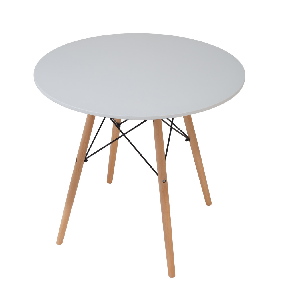 Masa living Eliza - diametru 80 cm - blat alb Masa living Eliza - diametru 80 cm - blat alb