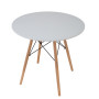 Masa living Eliza - diametru 80 cm - blat alb Masa living Eliza - diametru 80 cm - blat alb
