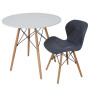 Masa living Eliza - diametru 80 cm - blat alb Masa living Eliza - diametru 80 cm - blat alb
