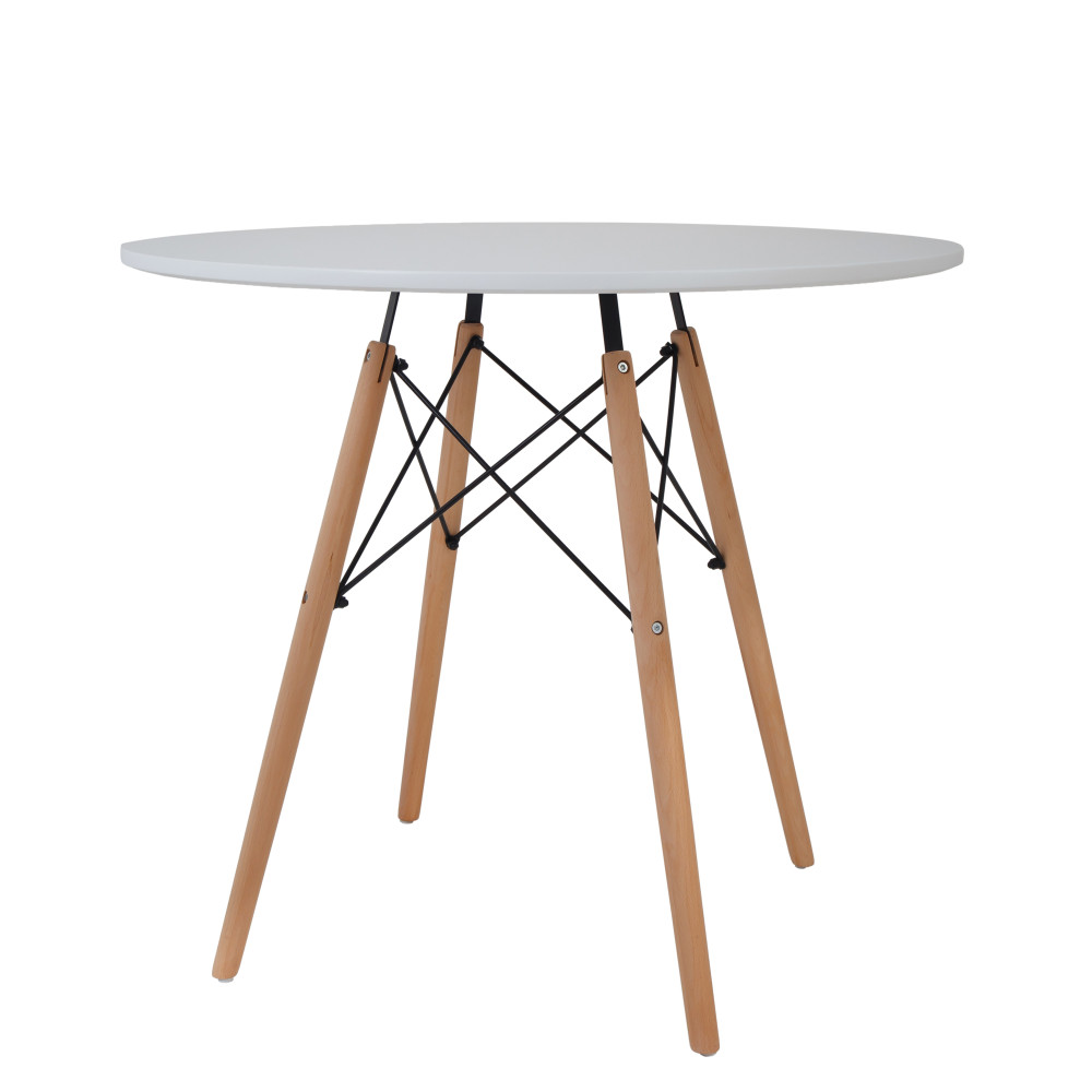 Masa living Eliza - diametru 90 cm - blat alb Masa living Eliza - diametru 90 cm - blat alb