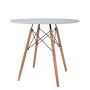 Masa living Eliza - diametru 90 cm - blat alb Masa living Eliza - diametru 90 cm - blat alb
