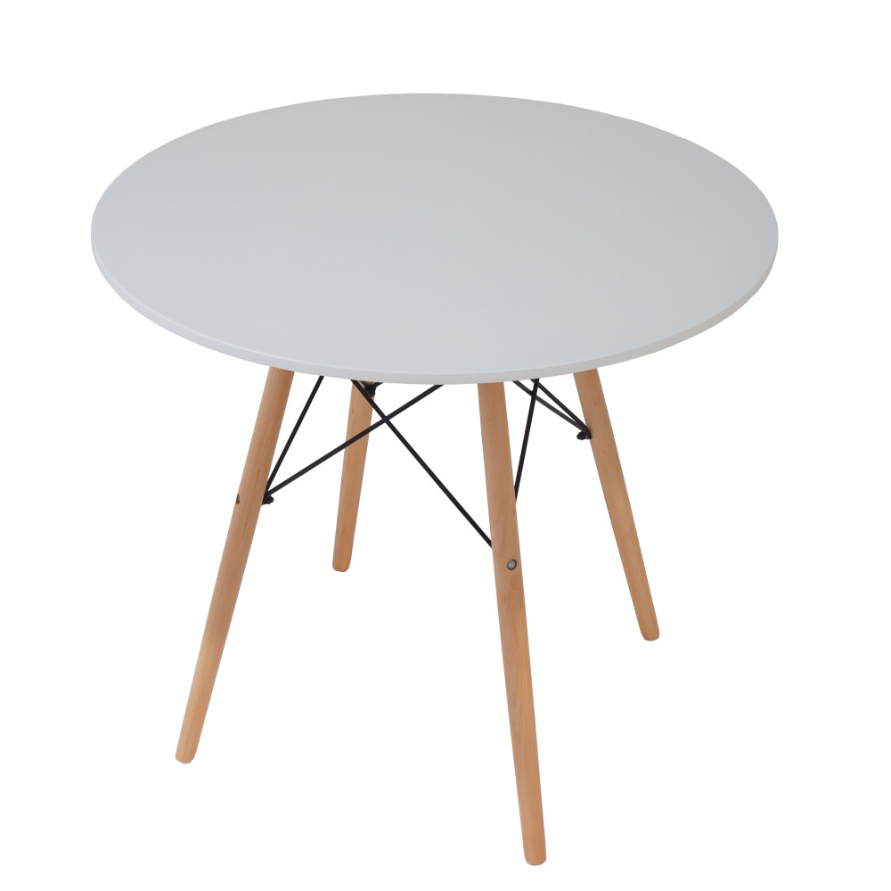 Masa living Eliza - diametru 90 cm - blat alb Masa living Eliza - diametru 90 cm - blat alb