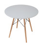 Masa living Eliza - diametru 90 cm - blat alb Masa living Eliza - diametru 90 cm - blat alb
