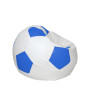 Fotoliu puf Mondo Ball - imitatie piele - alb/albastru Fotoliu puf Mondo Ball - imitatie piele - alb/albastru