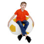 Fotoliu puf Mondo Ball - imitatie piele - alb/galben Fotoliu puf Mondo Ball - imitatie piele - alb/galben