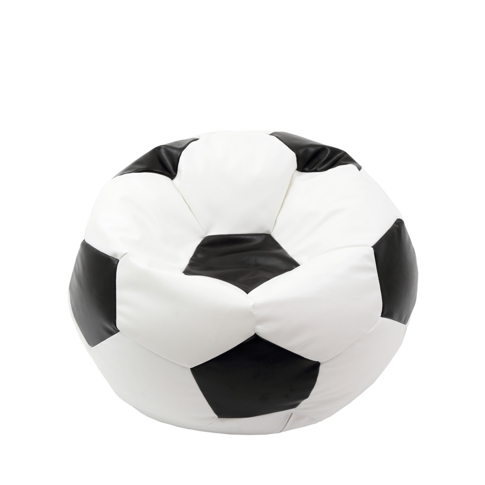 Fotoliu puf Mondo Ball - imitatie piele - alb/negru Fotoliu puf Mondo Ball - imitatie piele - alb/negru