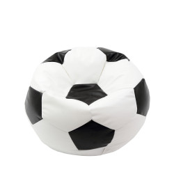 Fotoliu puf Mondo Ball - imitatie piele - alb/negru Fotoliu puf Mondo Ball - imitatie piele - alb/negru