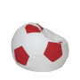Fotoliu puf Mondo Ball - imitatie piele - alb/rosu Fotoliu puf Mondo Ball - imitatie piele - alb/rosu