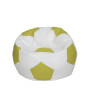 Fotoliu puf Mondo Ball - imitatie piele - alb/verde Fotoliu puf Mondo Ball - imitatie piele - alb/verde