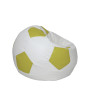 Fotoliu puf Mondo Ball - imitatie piele - alb/verde Fotoliu puf Mondo Ball - imitatie piele - alb/verde