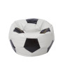 Fotoliu puf Mondo Ball - imitatie piele - alb/wenge Fotoliu puf Mondo Ball - imitatie piele - alb/wenge