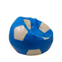 Fotoliu puf Mondo Ball - imitatie piele - albastru/crem Fotoliu puf Mondo Ball - imitatie piele - albastru/crem