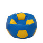 Fotoliu puf Mondo Ball - imitatie piele - albastru/galben Fotoliu puf Mondo Ball - imitatie piele - albastru/galben
