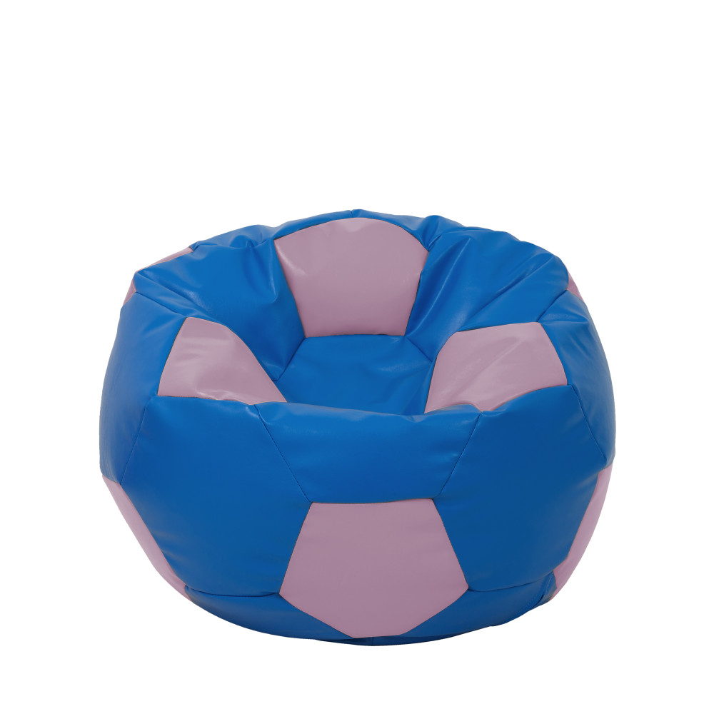 Fotoliu puf Mondo Ball - imitatie piele - albastru/mov Fotoliu puf Mondo Ball - imitatie piele - albastru/mov