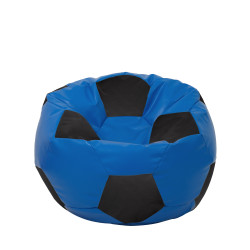 Fotoliu puf Mondo Ball - imitatie piele - albastru/negru Fotoliu puf Mondo Ball - imitatie piele - albastru/negru