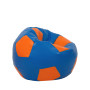 Fotoliu puf Mondo Ball - imitatie piele - albastru/portocaliu Fotoliu puf Mondo Ball - imitatie piele - albastru/portocaliu
