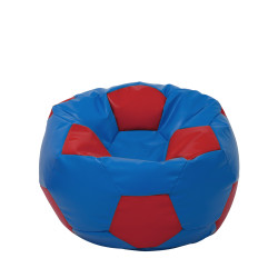Fotoliu puf Mondo Ball - imitatie piele - albastru/rosu Fotoliu puf Mondo Ball - imitatie piele - albastru/rosu