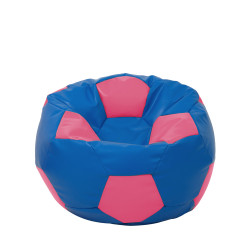 Fotoliu puf Mondo Ball - imitatie piele - albastru/roz Fotoliu puf Mondo Ball - imitatie piele - albastru/roz
