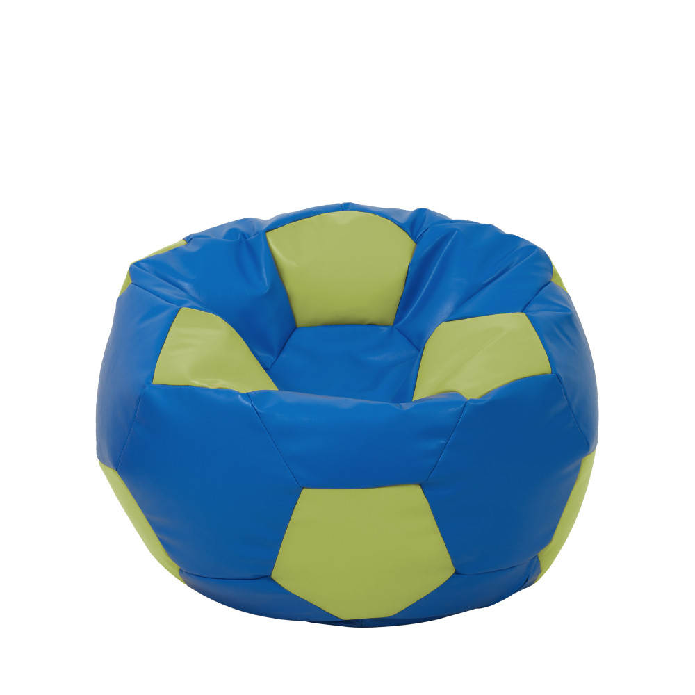 Fotoliu puf Mondo Ball - imitatie piele - albastru/verde Fotoliu puf Mondo Ball - imitatie piele - albastru/verde