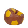 Fotoliu puf Mondo Ball - imitatie piele - coniac/galben Fotoliu puf Mondo Ball - imitatie piele - coniac/galben