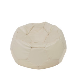 Fotoliu puf Mondo Ball - imitatie piele - crem Fotoliu puf Mondo Ball - imitatie piele - crem
