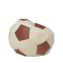 Fotoliu puf Mondo Ball - imitatie piele - crem/coniac Fotoliu puf Mondo Ball - imitatie piele - crem/coniac