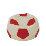 Fotoliu puf Mondo Ball - imitatie piele - crem/rosu Fotoliu puf Mondo Ball - imitatie piele - crem/rosu