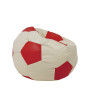 Fotoliu puf Mondo Ball - imitatie piele - crem/rosu Fotoliu puf Mondo Ball - imitatie piele - crem/rosu