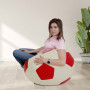 Fotoliu puf Mondo Ball - imitatie piele - crem/rosu Fotoliu puf Mondo Ball - imitatie piele - crem/rosu