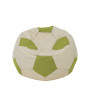 Fotoliu puf Mondo Ball - imitatie piele - crem/verde Fotoliu puf Mondo Ball - imitatie piele - crem/verde