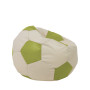 Fotoliu puf Mondo Ball - imitatie piele - crem/verde Fotoliu puf Mondo Ball - imitatie piele - crem/verde