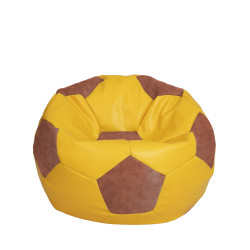 Fotoliu puf Mondo Ball - imitatie piele - galben/coniac Fotoliu puf Mondo Ball - imitatie piele - galben/coniac